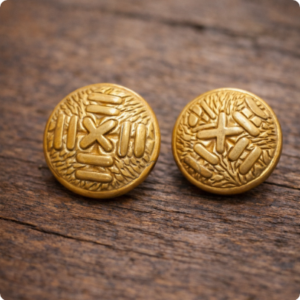 Vintage gouden knoop - reliëf | klassiek & tijdloos