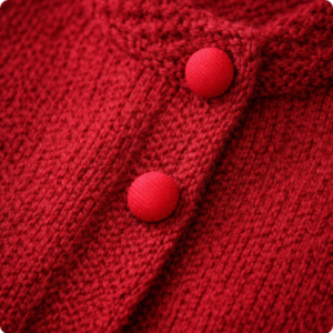 Rode vintage stofknoop - klassiek & karaktervol