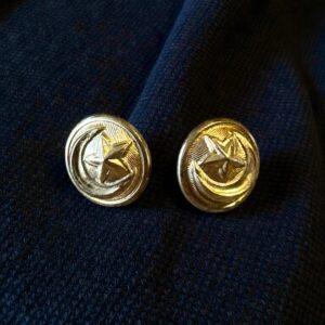 Vintage goudkleurige maan & sterknopen