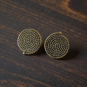 Vintage goudkleurige koordknopen (spiraal)