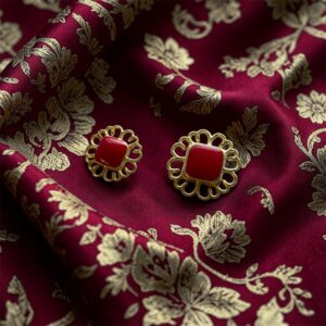 Vierkant bloem rood klein