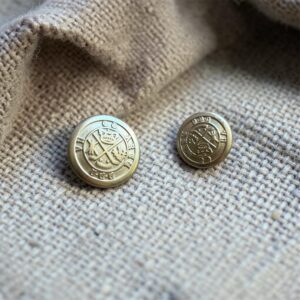 Metalen knoop met tekens